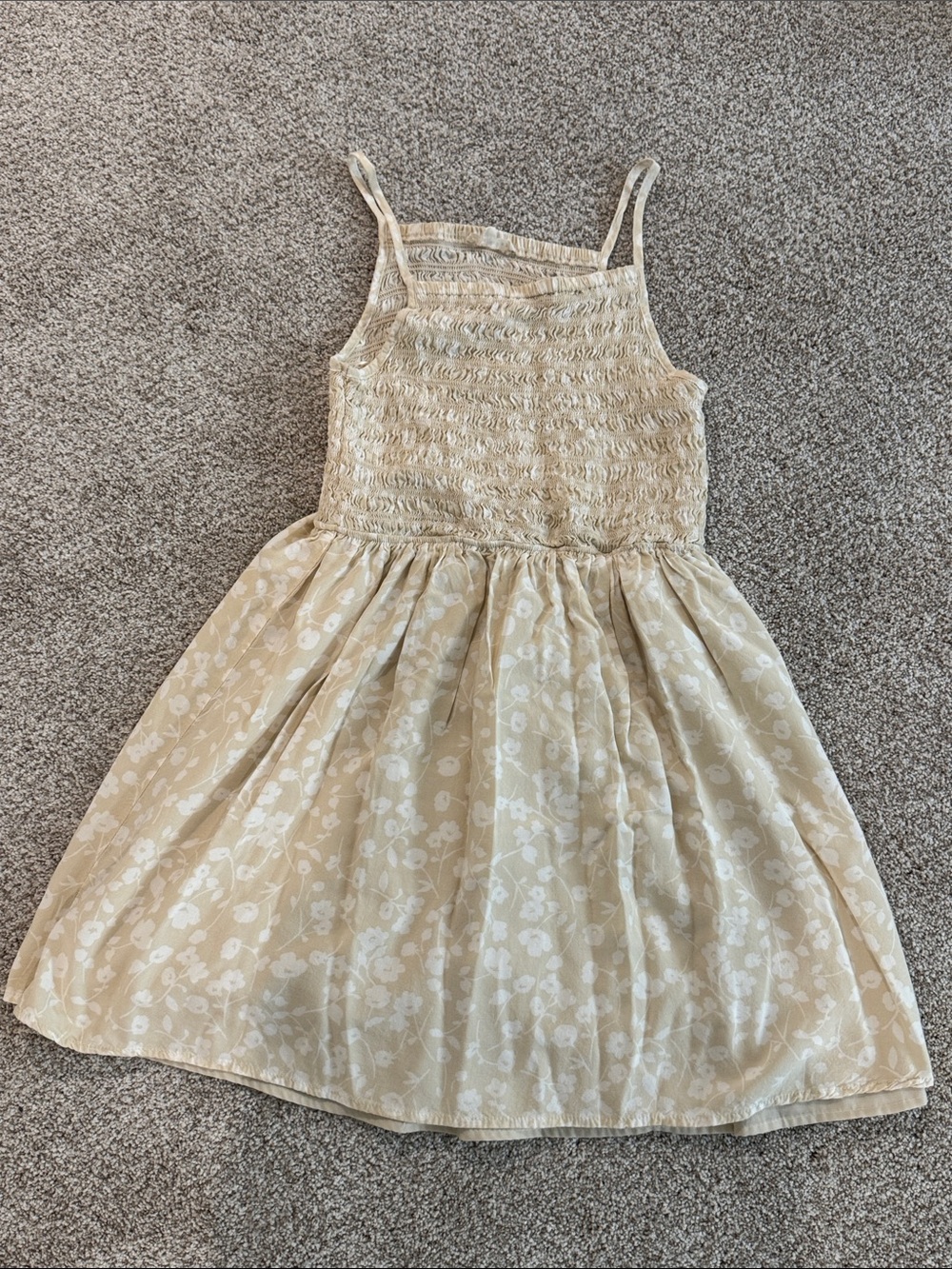 Copper Key Women’s  Cream Floral Smocked Sundress
